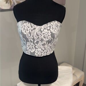 Elegant White Floral Lace Top or Bralette